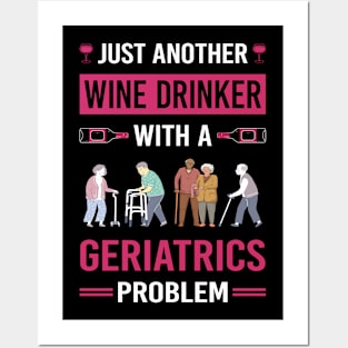 Wine Drinker Geriatrics Geriatric Geriatrician Posters and Art